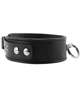 Rouge Removable O-ring Leather Collar