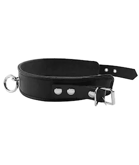 Rouge Removable O-ring Leather Collar
