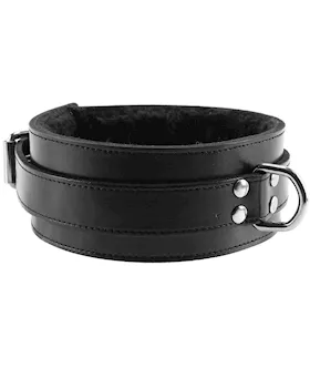 Rouge Leather Faux Fur Collar