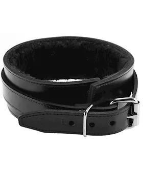 Rouge Leather Faux Fur Collar