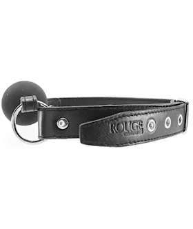 Rouge Leather And Rubber Ball Gag