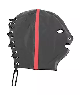 Rouge Striped Leather Mask