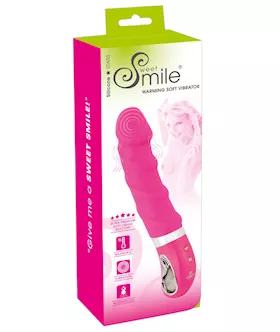 Sweet Smile Warming Soft Vibrator Pink - 8.9 Inch