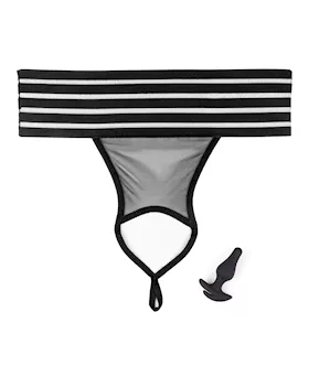 Hookup Panties Crotchless Love Garter - O/s