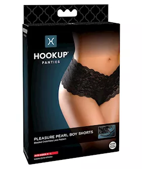Hookup Panties Pleasure Pearl Boy Shorts  OS