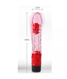 9 Inch Clear Colurful Vibrator