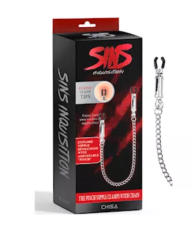 The Pinch Nipple Clamps With Chain
