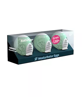 Satisfyer Masturbator Eggs - Set Of 3 - Riffle