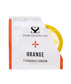 Share Satisfaction Orange Flavoured Condom - Single