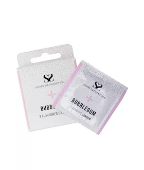 Share Satisfaction Bubblegum Flavoured Condom - 3 Pack