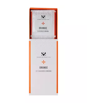 Share Satisfaction Orange Flavoured Condom - 12 Pack