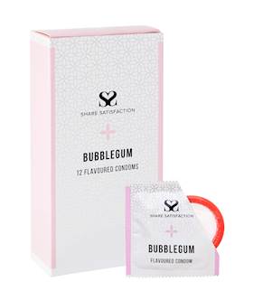 Share Satisfaction Bubblegum Flavoured Condom - 12 Pack
