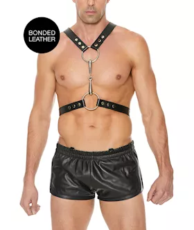 Pu Leather Harness With Metal Bit