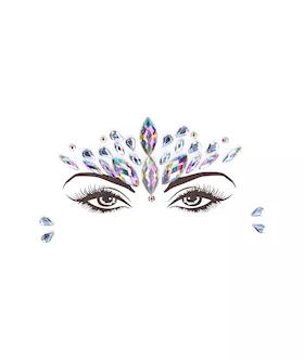 Dazzling Crowned Face Bling Sticker