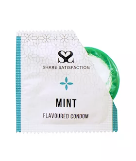 Share Satisfaction Mint Flavoured Condoms - 100 Bulk Pack