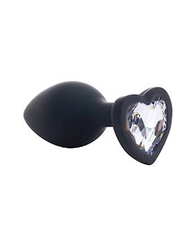 Kinki Silicone Love Heart Gemmed Butt Plug