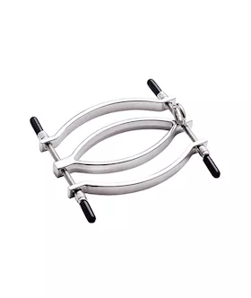 Adjustable Labia And Clit Clamp With Leash Chain 