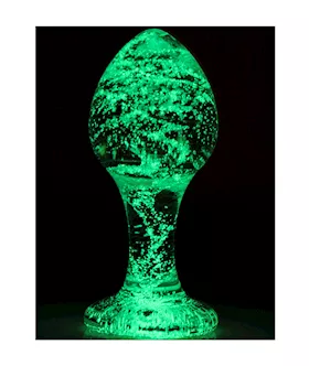 Lucent Glow In The Dark Glass Butt Plug