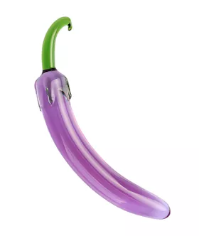 Lucent Eggplant Glass Massager