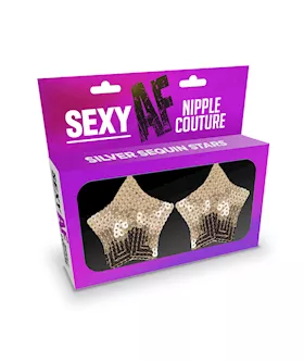 Sexy Af Nipple Pasties Silver Stars
