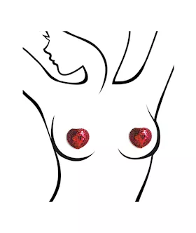 Sexy Af Nipple Pasties Red Hearts