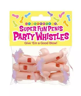 Super Fun Penis Party Whistles 6pk