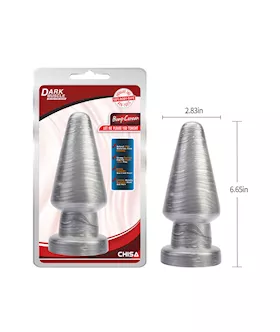 Silver Ripple Butt Plug