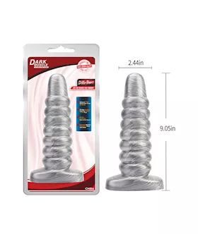 Ribbed Metallic Dildo