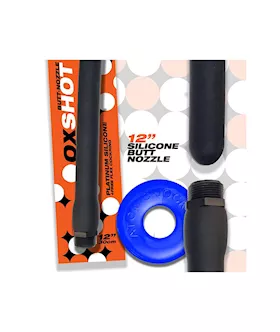 Oxshot ButtNozzle Shower Hose 12 Inch Plus Flex Cockring