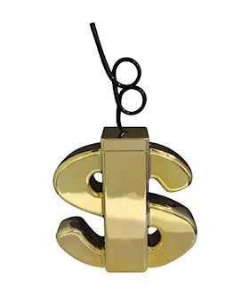 Metallic Gold Dollar Sign Cup