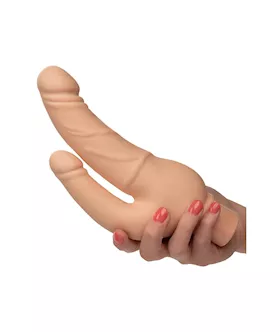 Rechargeable Power Stud Over  Under Double Dildo Vibrator