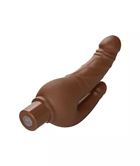 Rechargeable Power Stud Over & Under Double Dildo Vibrator
