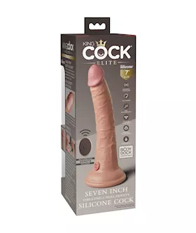 King Cock Elite Dual Density Vibe Silicone Dildo