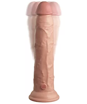 King Cock Elite Dual Density Vibe Silicone Dildo With Remote