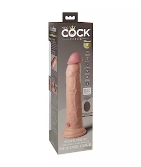 King Cock Elite Dual Density Vibe Silicone Dildo With Remote