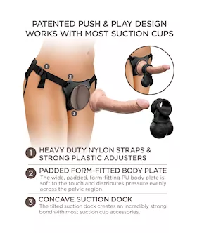King Cock Elite Ultimate Vibrating Silicone Body Dock Kit