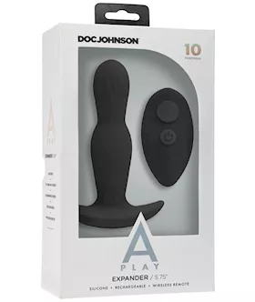 A-play Expander Rechargeable Silicone Anal Plug With Remote Black