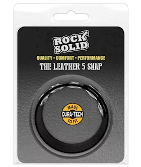 Rock Solid The Leather 5 Snap Black