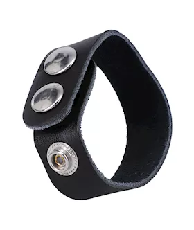Rock Solid The Leather 3 Snap Black