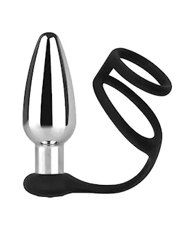 Kinki Vibrating Butt Plug With Cock And Ball Rings