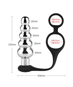 Kinki Vibrating Butt Plug With Cock And Ball Rings
