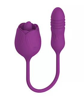 Amore Thrusting Rose Vibrator