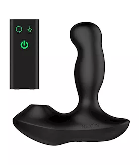 Revo Air Waterproof Remote Control Rotating Prostate Massager With Suction Black