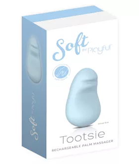 Soft By Playful Tootsie Rechargeable Palm Massager Blue