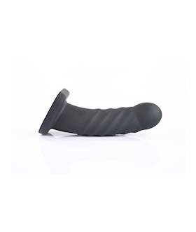 Banx Ribbed Hollow Dildo Black