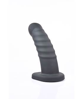 Banx Ribbed Hollow Dildo Black