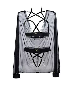 Allure Sweet Little Lies Harness, Top & Panty Set