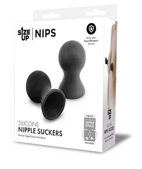 Size Up Nips Silicone Nipple Suckers Black