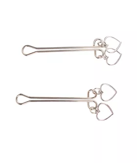 Steel Heart Nipple Clamps