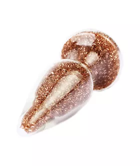 Glitter Gem Glass Butt Plug
